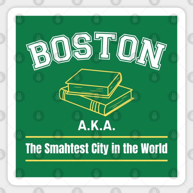 Boston, the Smahtest City in the World Sticker by Blended Designs